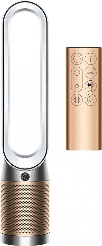 Resigilat: Purificator si racitor de aer Dyson Cool Formaldehyde™ TP09, 40W, 40 m², 10 viteze, Oscilatie, HEPA, Wi-Fi, LCD, Control vocal, Alb/Auriu
