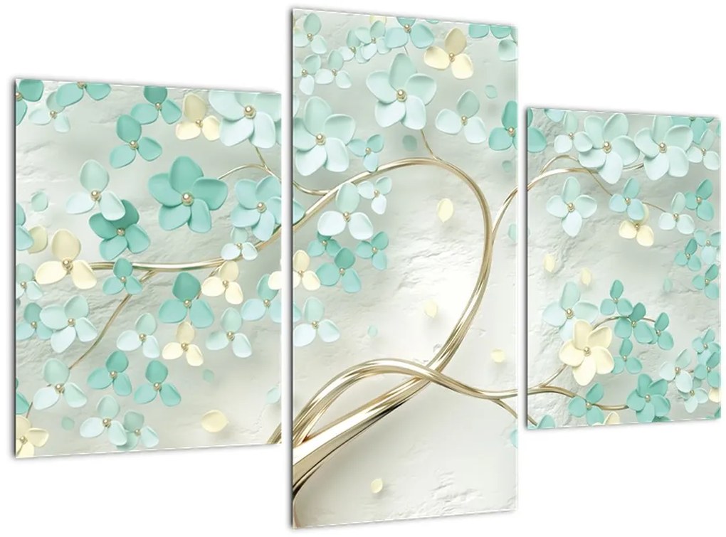 Tablou - Copac auriu înflorit (90x60 cm)