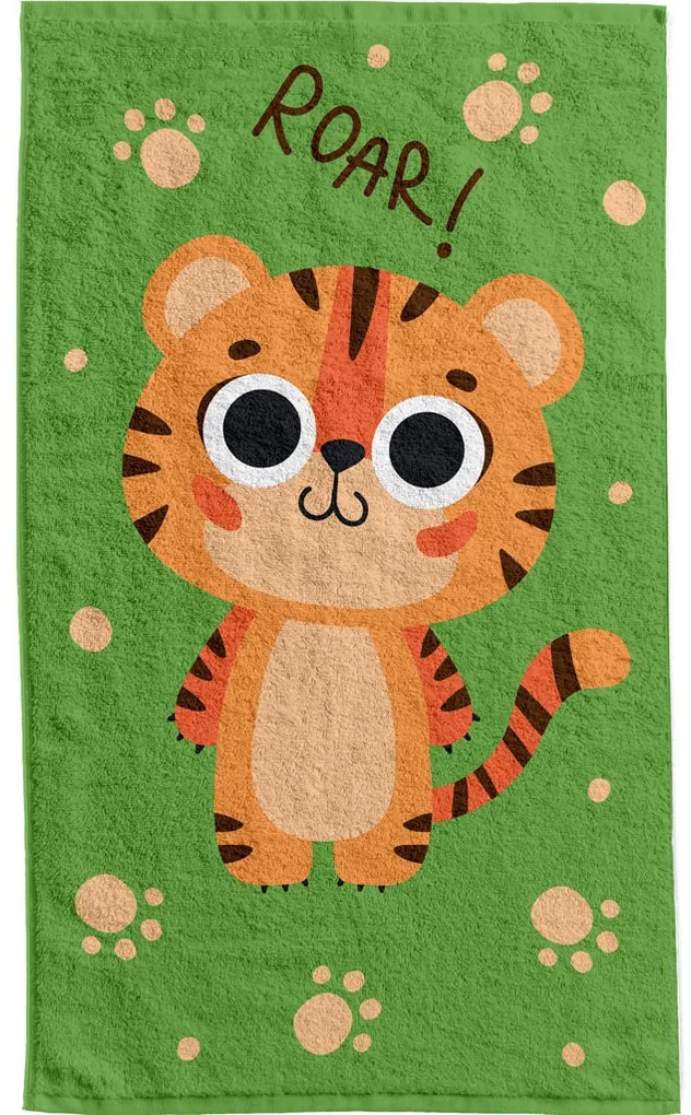Tigru Roar prosop de mână pentru față, prosop 30x50 cm