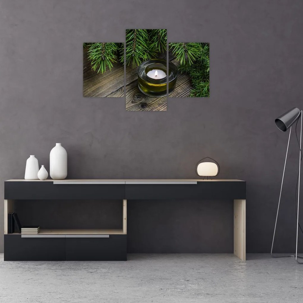 Tablou - lumânare de Crăciun (90x60 cm)