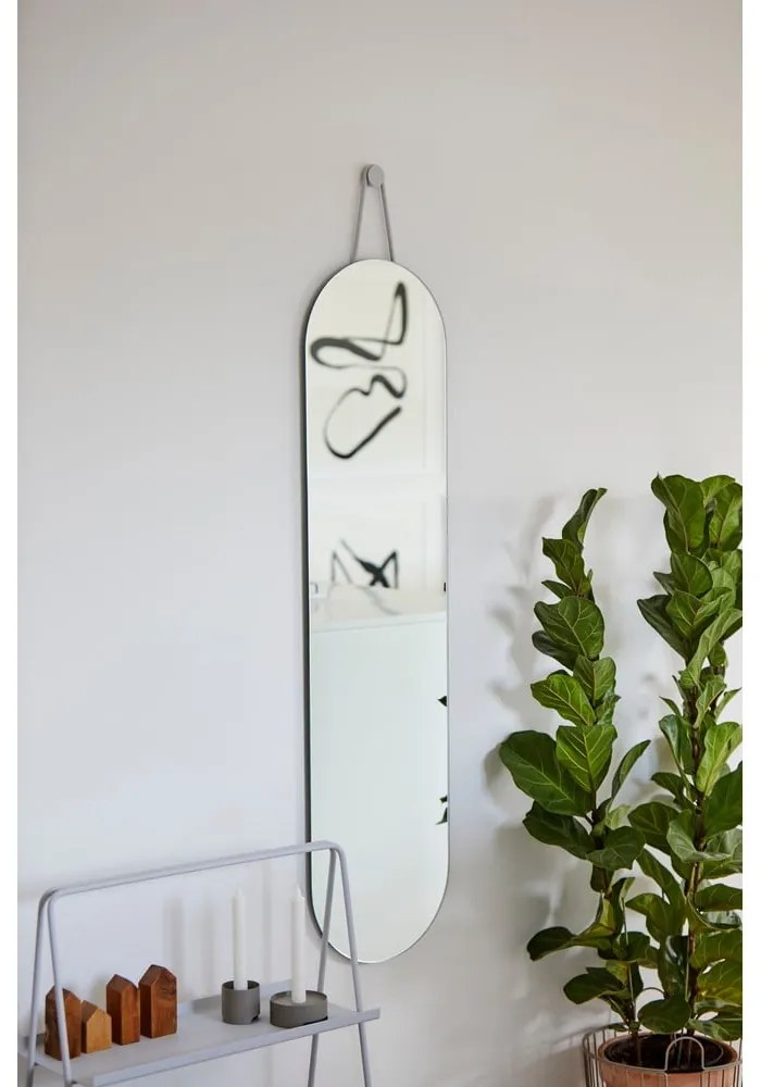 Oglindă de perete Zone A-Wall, 120 x 30 cm, negru