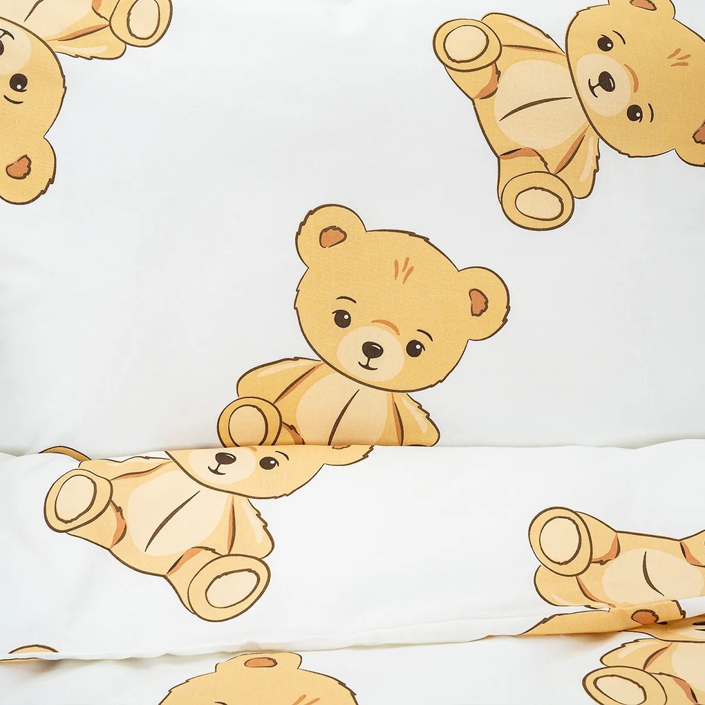 Lenjerie de bumbac pentru pătuț 4Home Teddies, 100x 135 cm, 40 x 60 cm, 100 x 135 cm, 40 x 60 cm