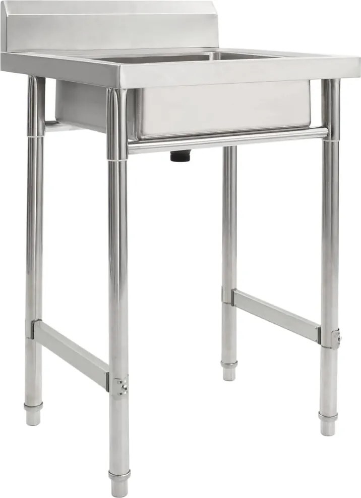 vidaXL Chiuvetă de bucătărie cu un bazin, oțel inoxidabil