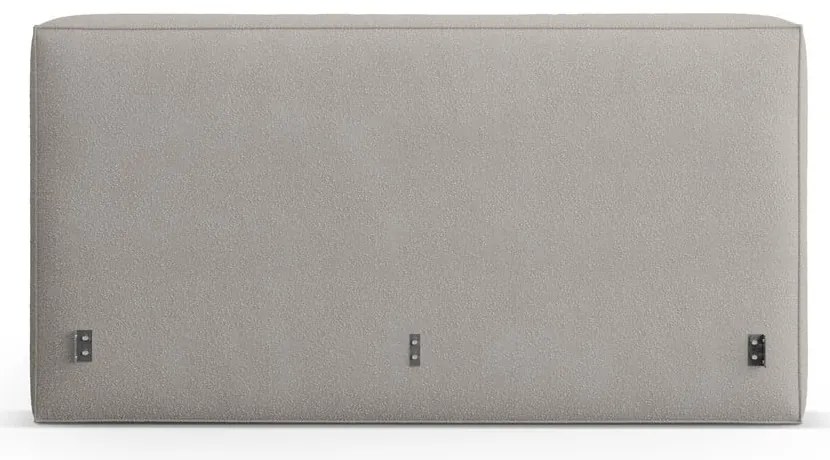 Tăblie de pat gri deschis tapițată 249x100 cm Olivia – Micadoni