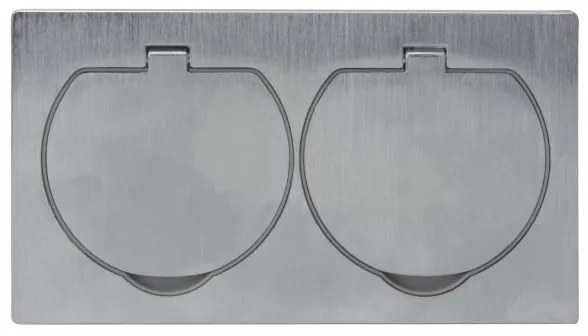 Priză dublă încastrabilă de podea de exterior Solight 5B321 IP55