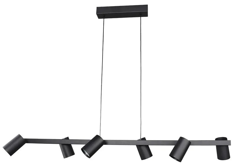 Lustra suspendata cu 6 spoturi SAL negru MA-8298