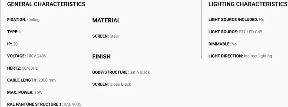 Lustra suspendata metal TATAWIN S 3L negru