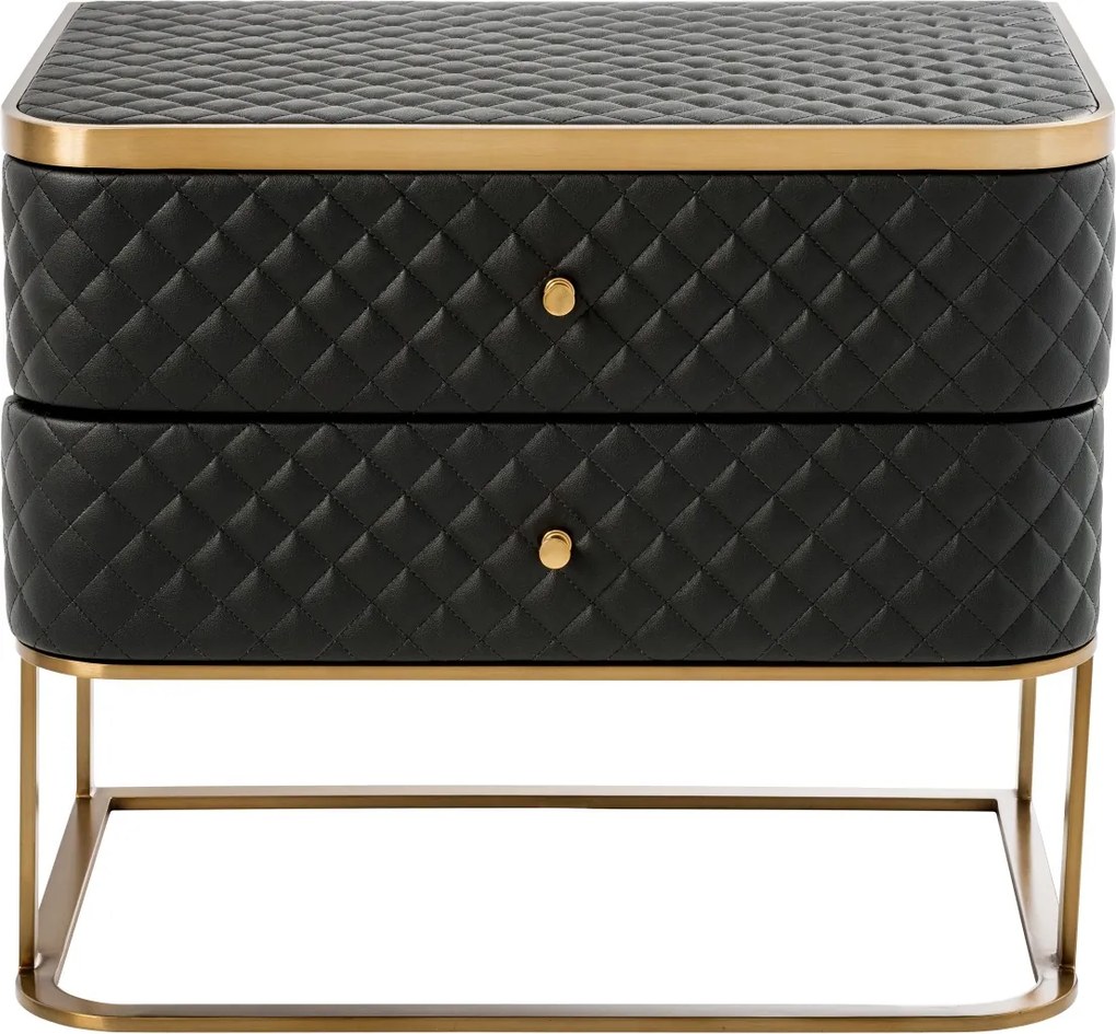 Masuta laterala/ Noptiera cu 2 sertare design LUX Monfort 113407 HZ