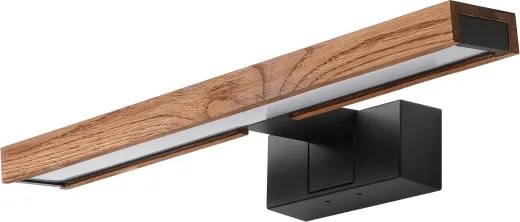 Brilagi-LED Lumină pentru oglindă de baie 3în1 WOODY MIRROR LED/8W/230V 40 cm IP44 negru/stejar