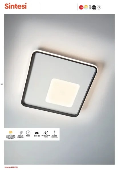 Plafonieră LED dimabilă Redo 05-961 SINTESI LED/53W/230V 3000-6000K + telecomandă