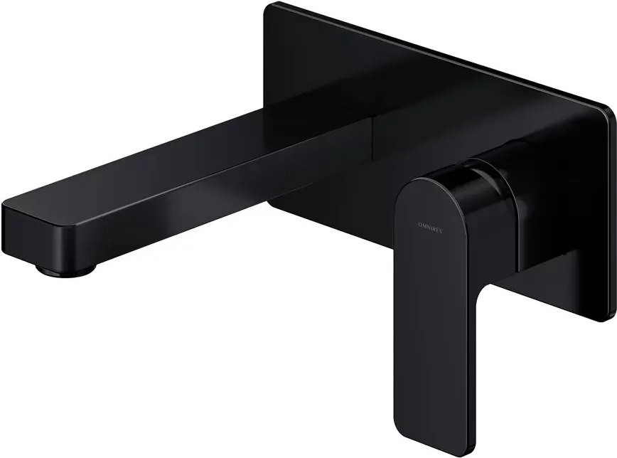 Baterie lavoar incastrata Omnires Baretti negru mat