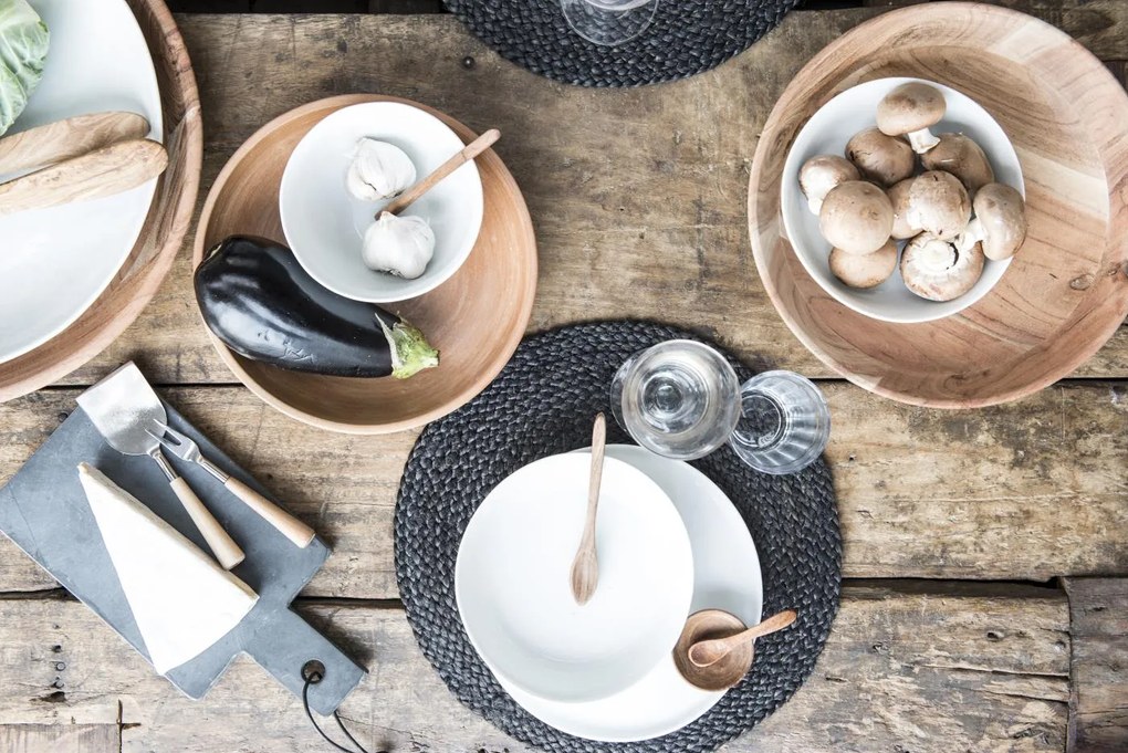 IB Laursen Napron rotund din iuta negru