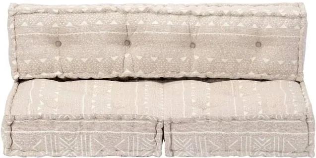 Pernă pentru canapea din paleți, bej, textil, petice