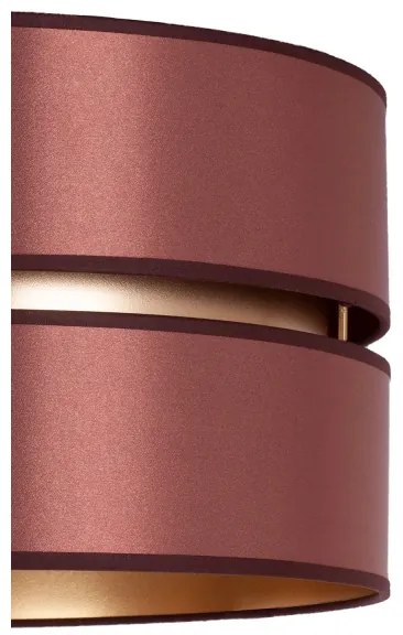 Lustră pe cablu Duolla DUO 1xE27/15W/230V d. 40 cm roșu-burgund/auriu