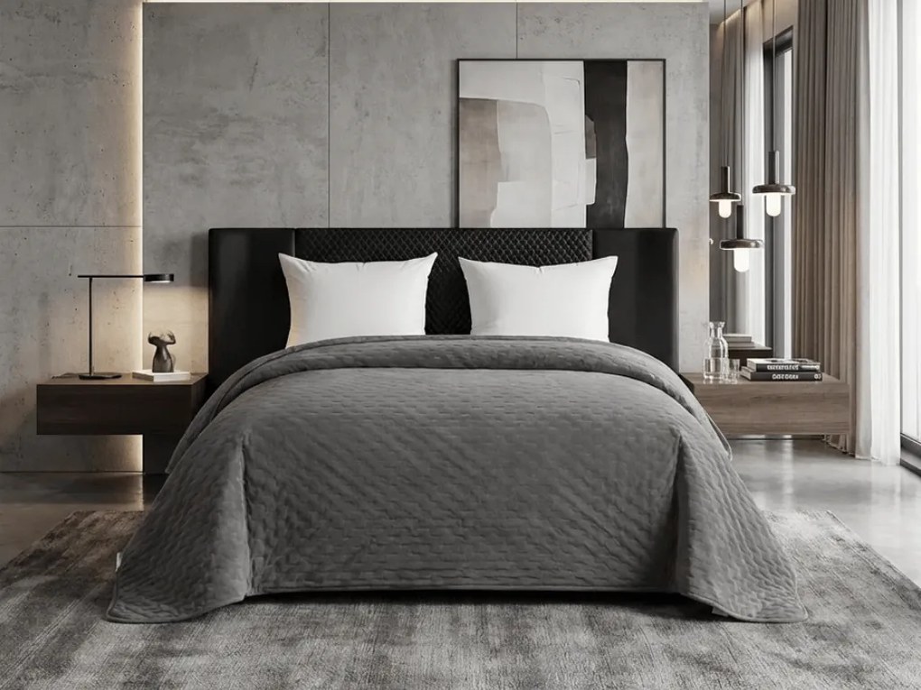 Cuvertura de pat din catifea ASTRALIA, gri Dimensiune: 200 x 220 cm