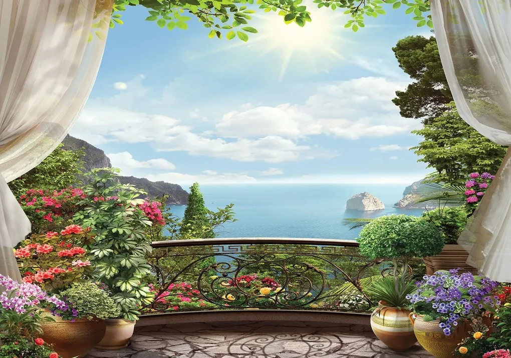 Fototapet - privie din balcon (152,5x104 cm), în 8 de alte dimensiuni noi