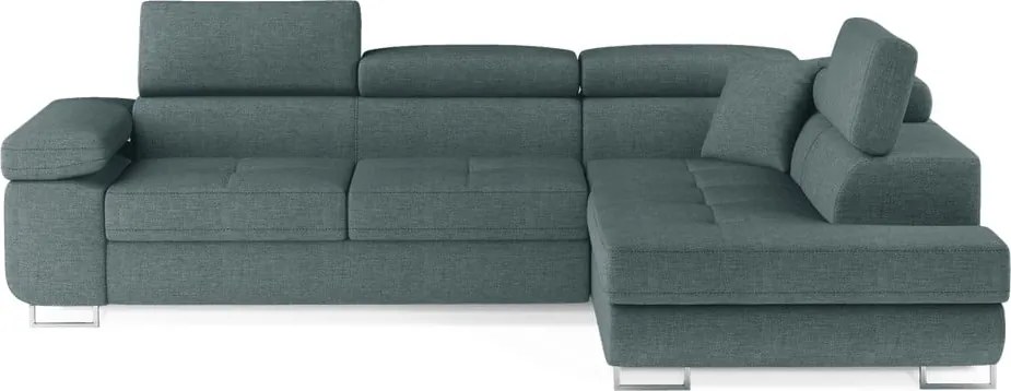 Colțar albastru extensibil/cu spațiu de depozitare (cu colț pe partea dreaptă/în formă de ”L”) Anton – ELTAP