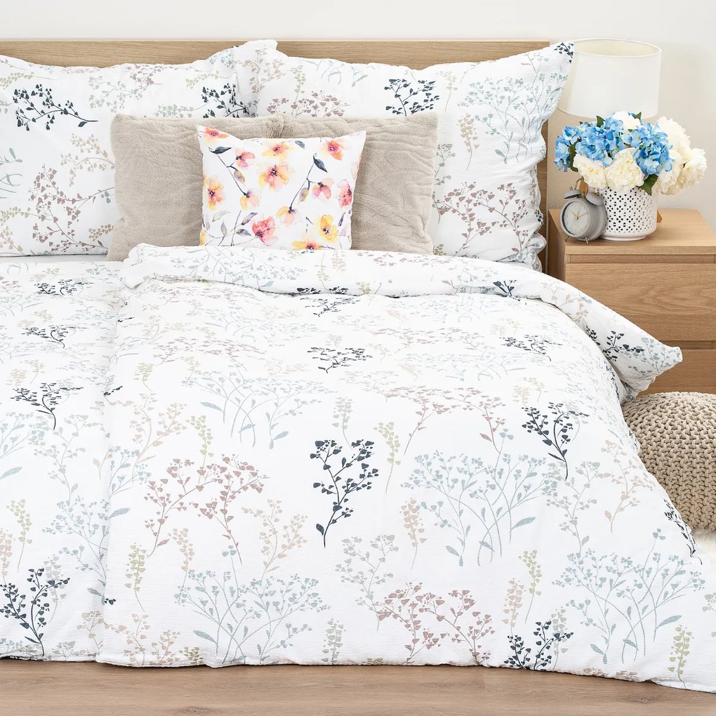 Lenjerie de pat 4Home Pastel Garden bumbac creponat, 140 x 220cm, 70 x 90 cm, 140 x 220 cm, 70 x 90 cm