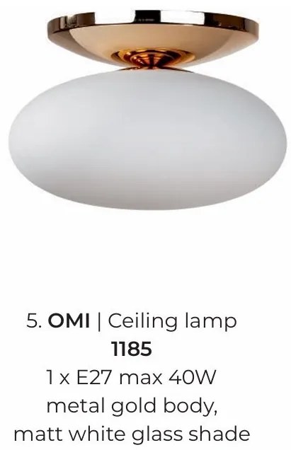 Plafoniera moderna Omi auriu, 40cm