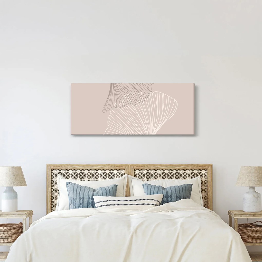 Tablou - Frunze bej N⁰2 (120x50 cm)