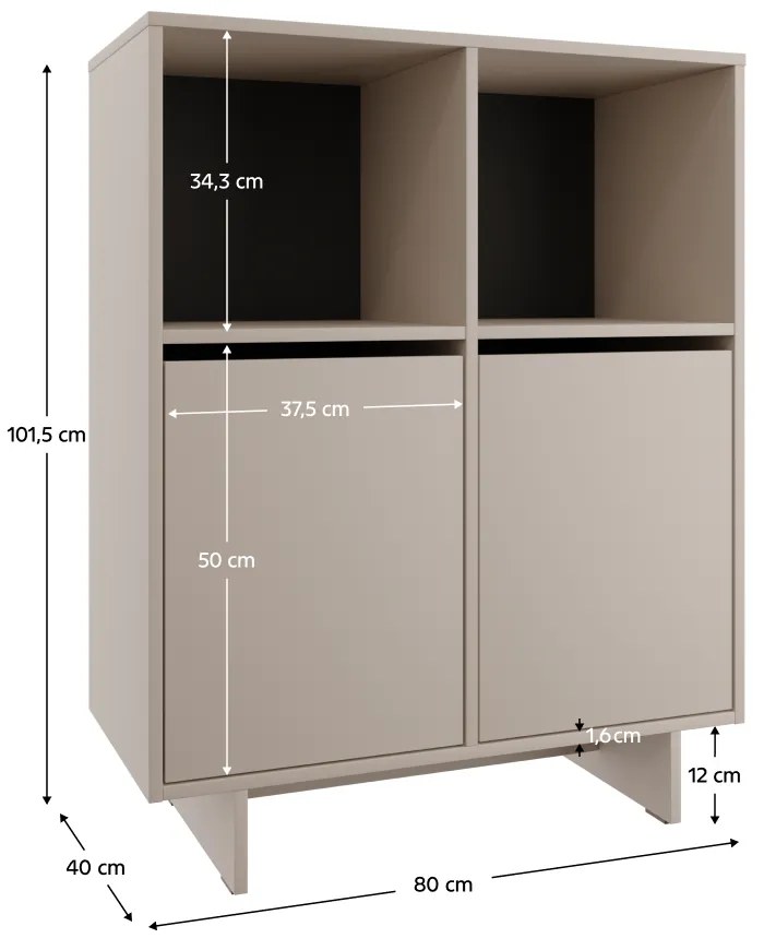 Dulăp STANDO STD05, crem
