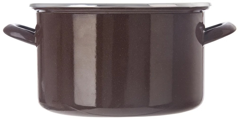Orion Oală emailată cu margine Brown, 6,5 l, 6,5 l