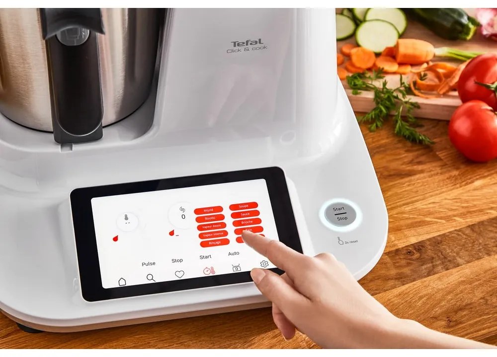 Robot de bucătărie alb/argintiu Click and Cook – Tefal