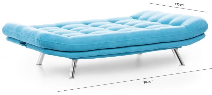 Canapea Extensibilă cu 3 Locuri Misa Sofabed, Turquoise