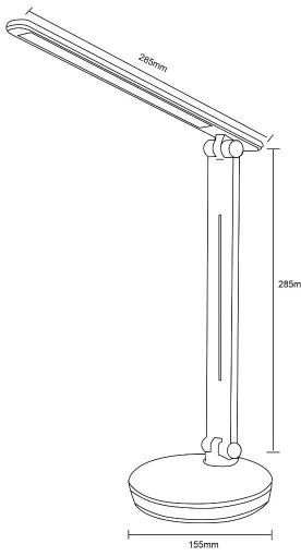 Lampă LED RGB dimabilă de masă Zuma Line SM-606 LED/5W/230V 3000-6000K negru