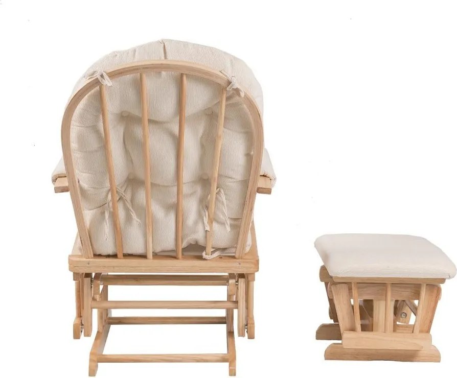 Fotoliu confortabil de relaxare cu taburet Catini TREVISO lemn deschis