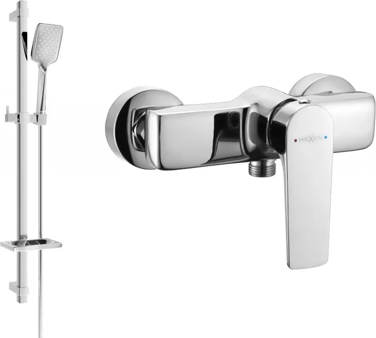 Mexen Lynx DQ62 baterie de duș cu set de duș, crom - 74594DQ62-00