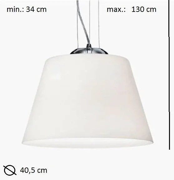 Pendul modern diametru 40,5cm CYLINDER SP1 D40 BIANCO 025438