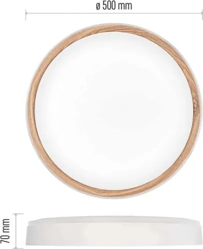 Plafonieră LED reglabilă ILVI LED/45W/230V 2700-6500K Ø 50 cm alb/bej+telecomandă