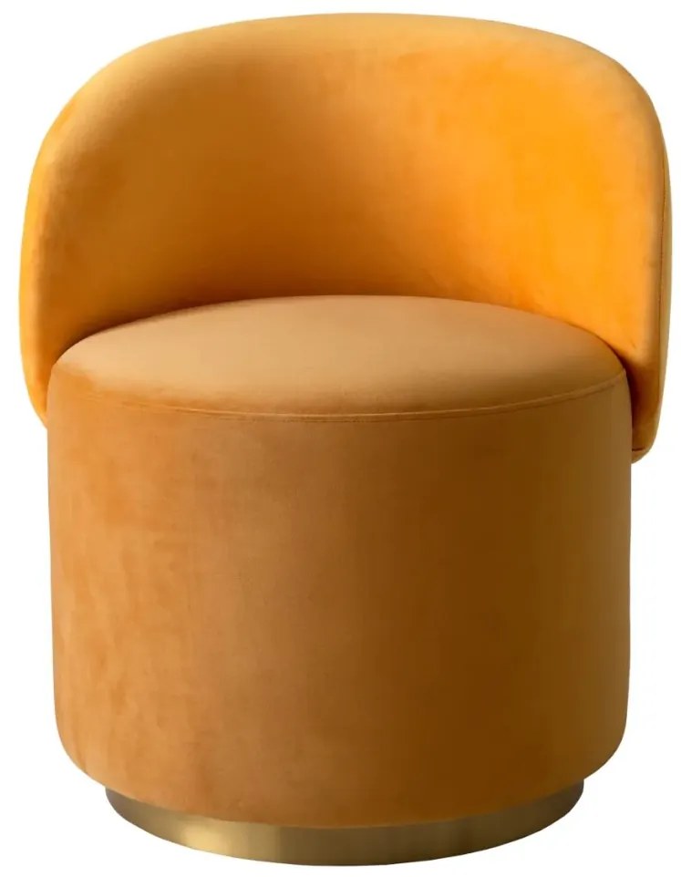 Fotoliu pivotant modern design LUX Chair Greer, Savona yellow