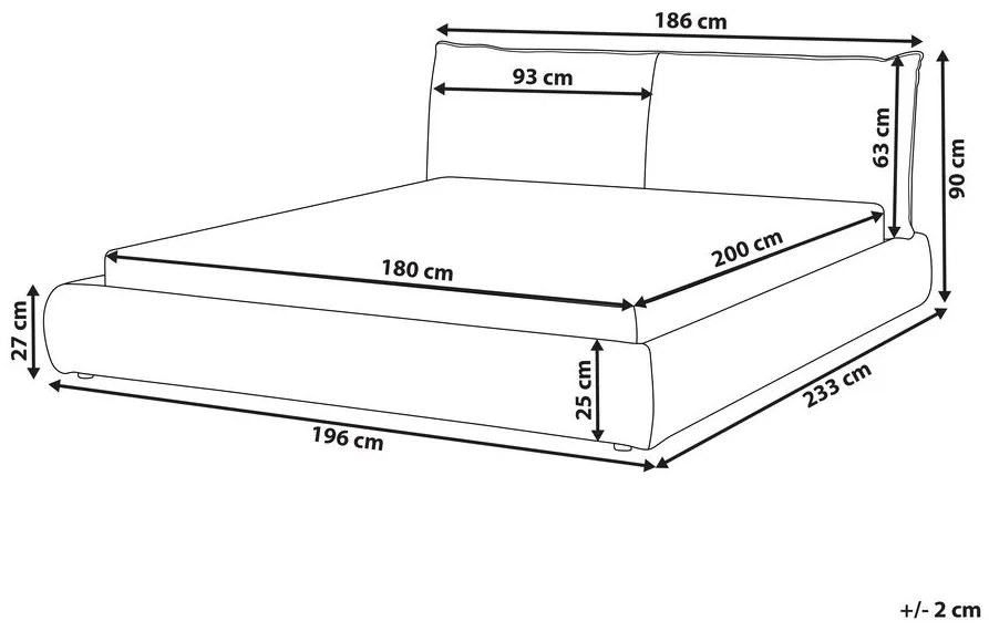 Pat matrimonial 180 cm Vetiver (gri bej) (cu somieră). 1076468