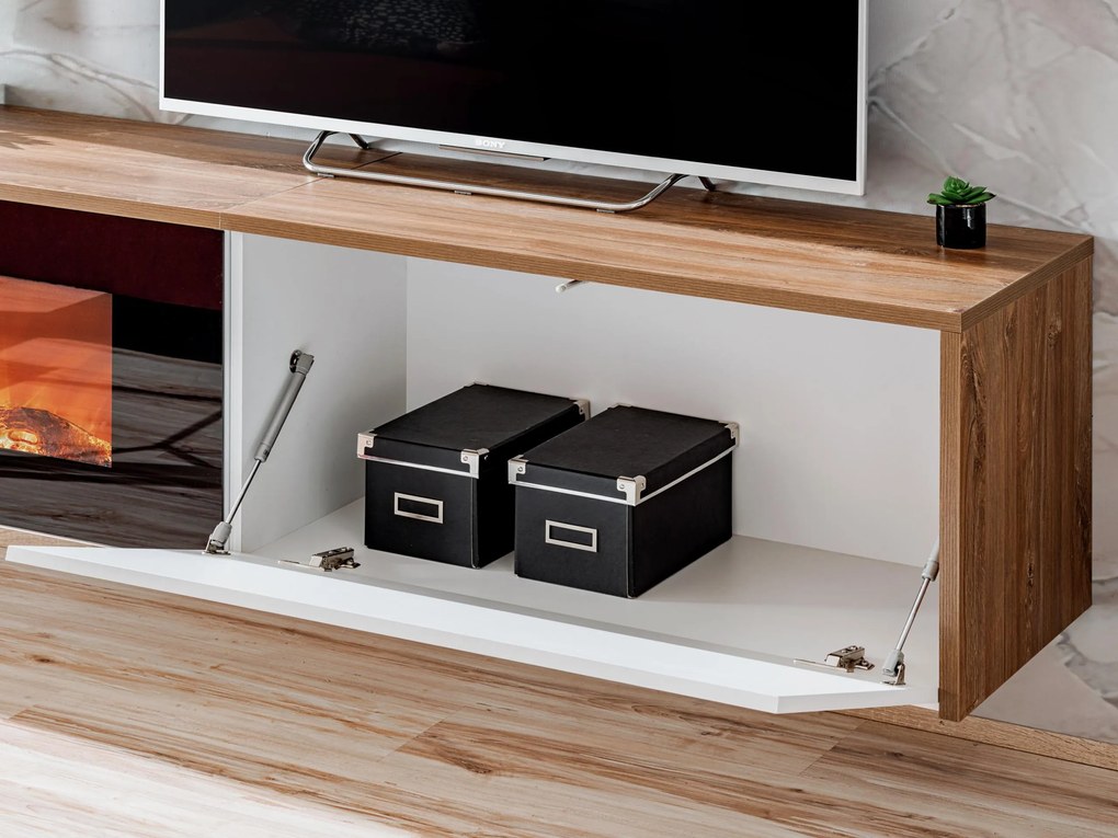 Mobilier living Dalton RSW DLE (stejar sterling + alb mat). 1097685