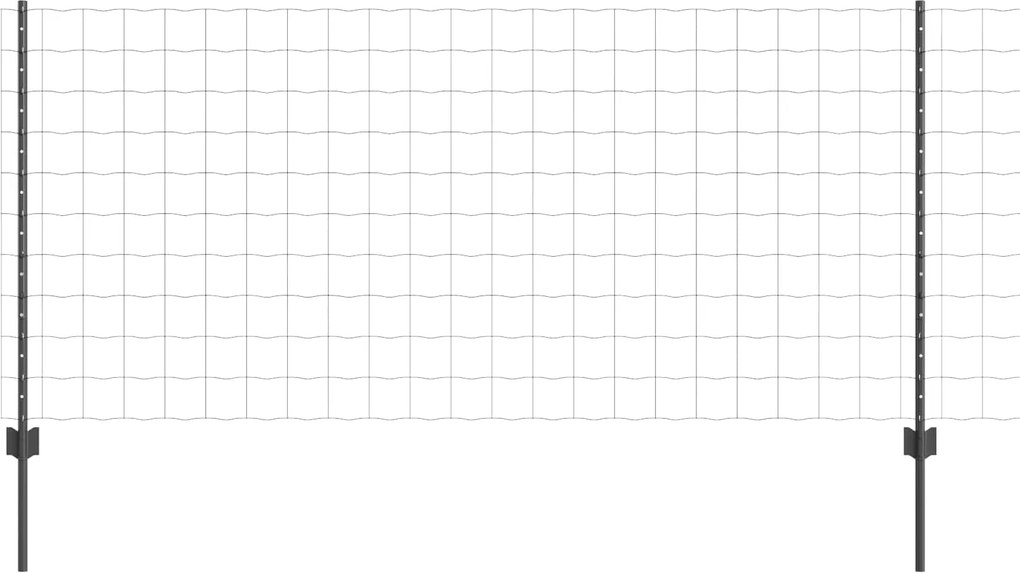 vidaXL Gard cu Stâlp Gri 1 x 25 m Oțel