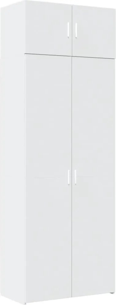 vidaXL Dulap de depozitare, alb, 80x42,5x225 cm, lemn prelucrat