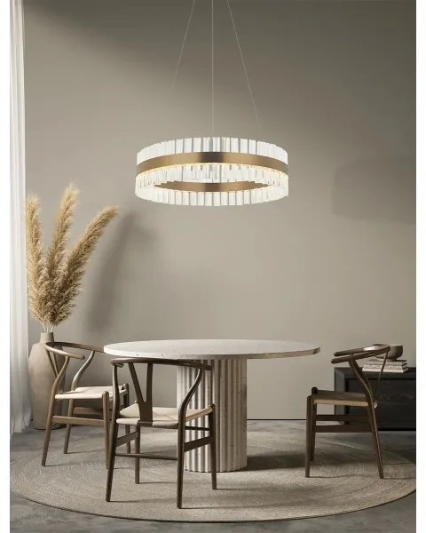 Lustră LED pe cablu dimabilă LED/56W/230V auriu Zambelis 22039