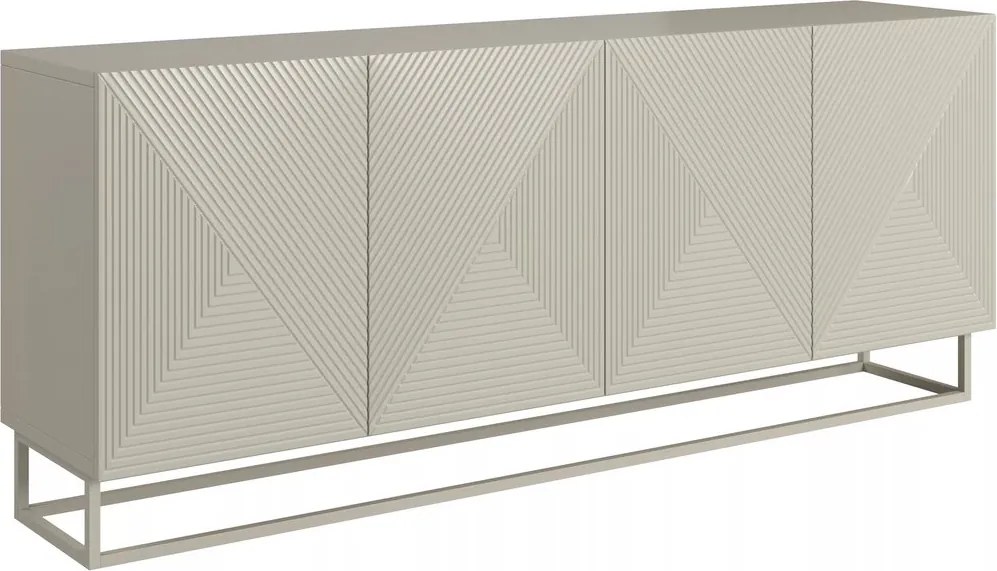 Comodă Asha 200 cm cu patru uși - casmir / cadru casmir