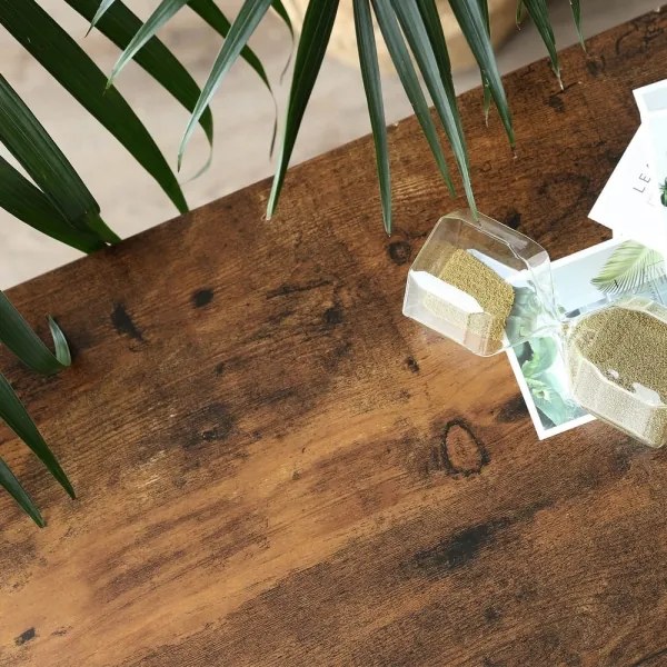 Măsuță laterală LUVOR, maro/negru