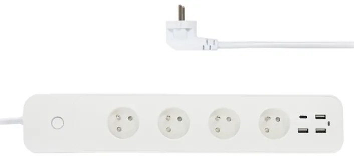 Immax NEO 07771L - Prelungitor NEO LITE Smart, 4 prize AC + 3x USB + 1x USB-C, Wi-Fi Tuya