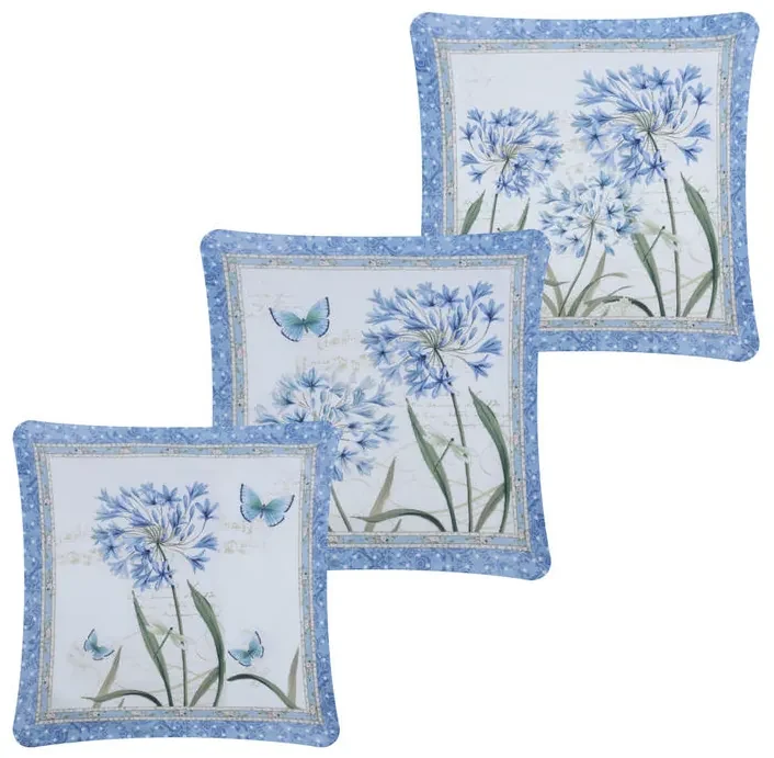 Set fețe de pernuță ALBĂSTRELE 3 buc 40 x 40 cm