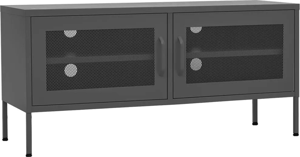 vidaXL Comodă TV, antracit, 105x35x50 cm, oțel
