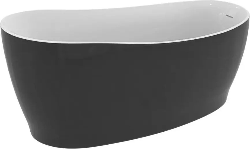 Cada freestanding Ideal Standard Atelier Around 180x85 cm alb - negru lucios