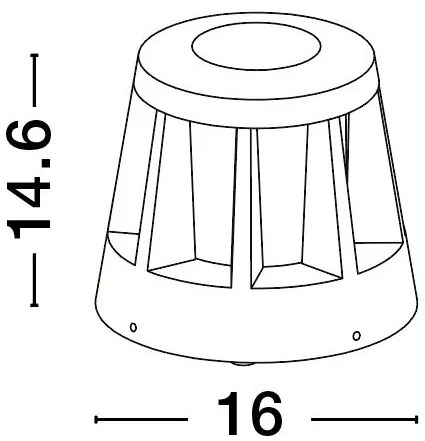 Mini stalp LED pentru iluminat exterior IP65 STARK