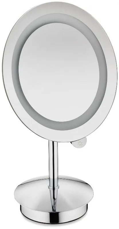 Kela Palma oglindă cosmetică 23x38 cm rotund cu iluminare 20622