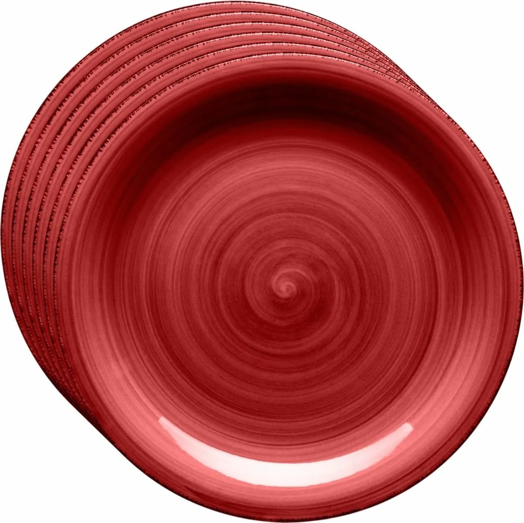 Mäser Set de 6 farfurii de desert Bel Tempo 19,5 cm, roșu