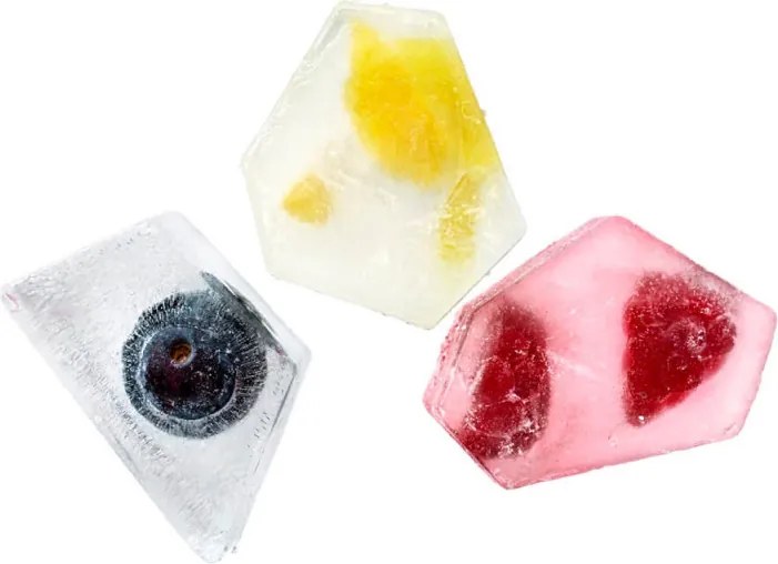 Cutie pentru cuburi de gheata si recipient de depozitare Lekue 1010242, 132 cuburi, -20/+80 °C, Baza goală pentru a preveni condensul, Alb