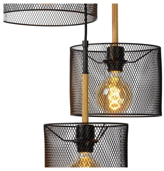 Lustră pe cablu BASKETT 3xE27/40W/230V Lucide 45459/03/30